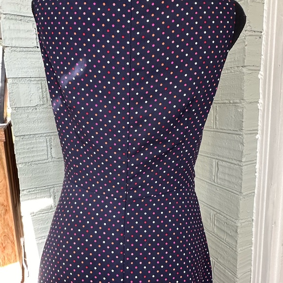 Talbots Navy, Multicolor Dot Dress - Picture 6 of 11